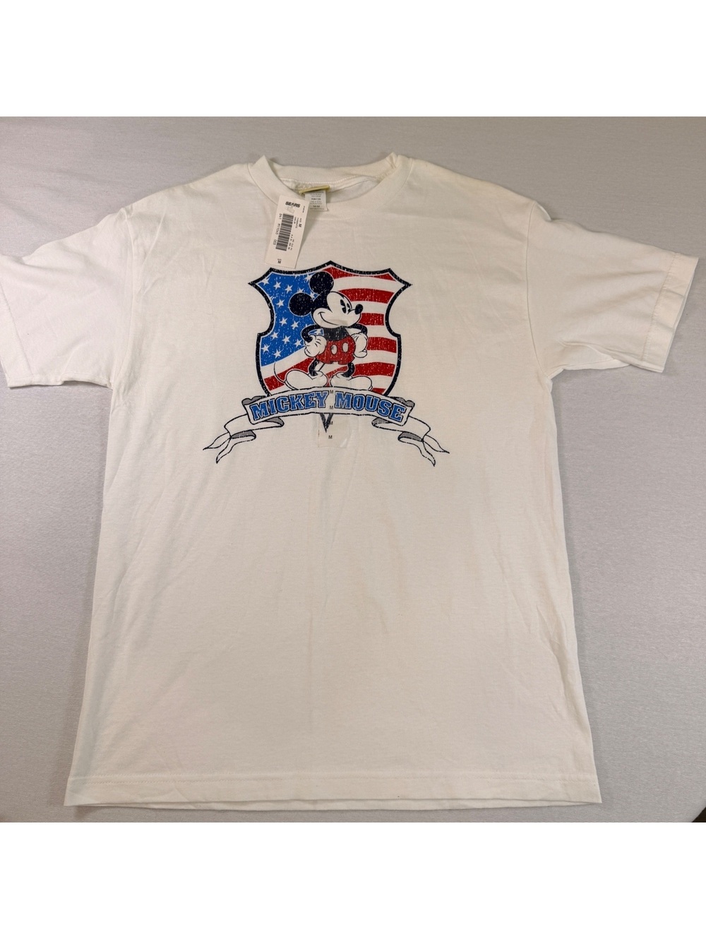 Vtg Disney Mickey Mouse USA Flag Sears Shirt NWT Mens M